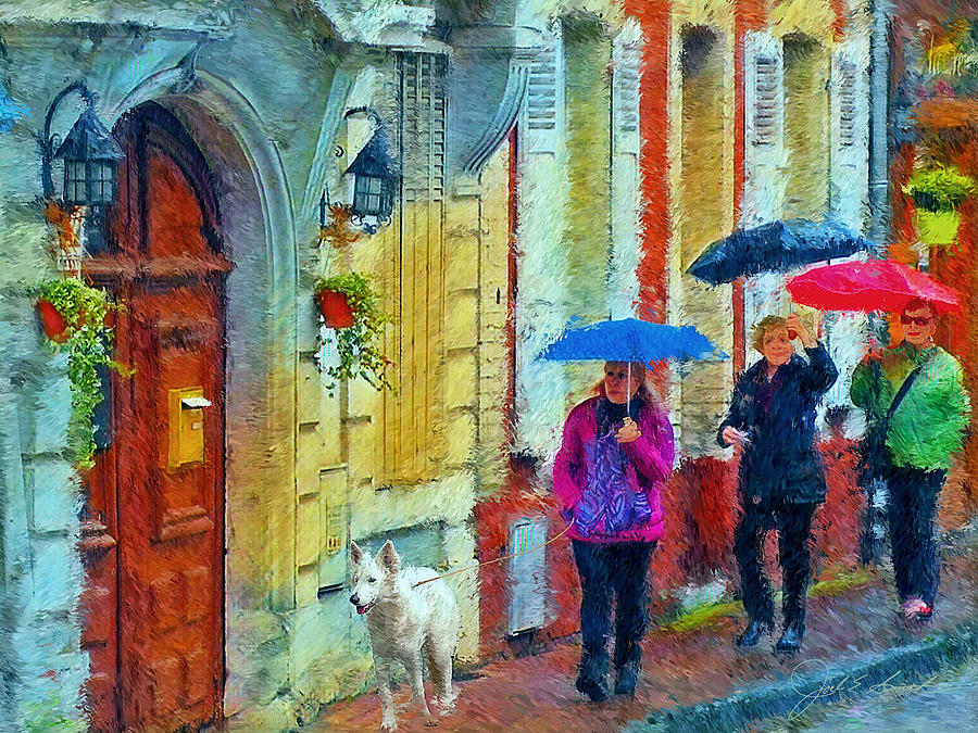 Rainy Stroll Painting by Joel Smith