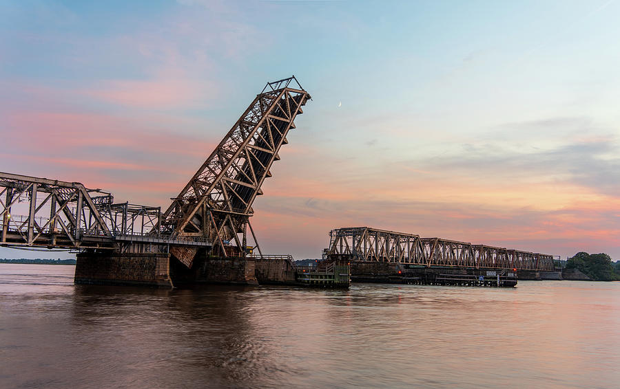 Raised Railroad Bridge in Old Lyme, Connecticut Photograph by Kyle Lee