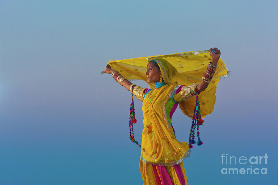 Sunset Photograph - Rajasthan Woman by John Lund
