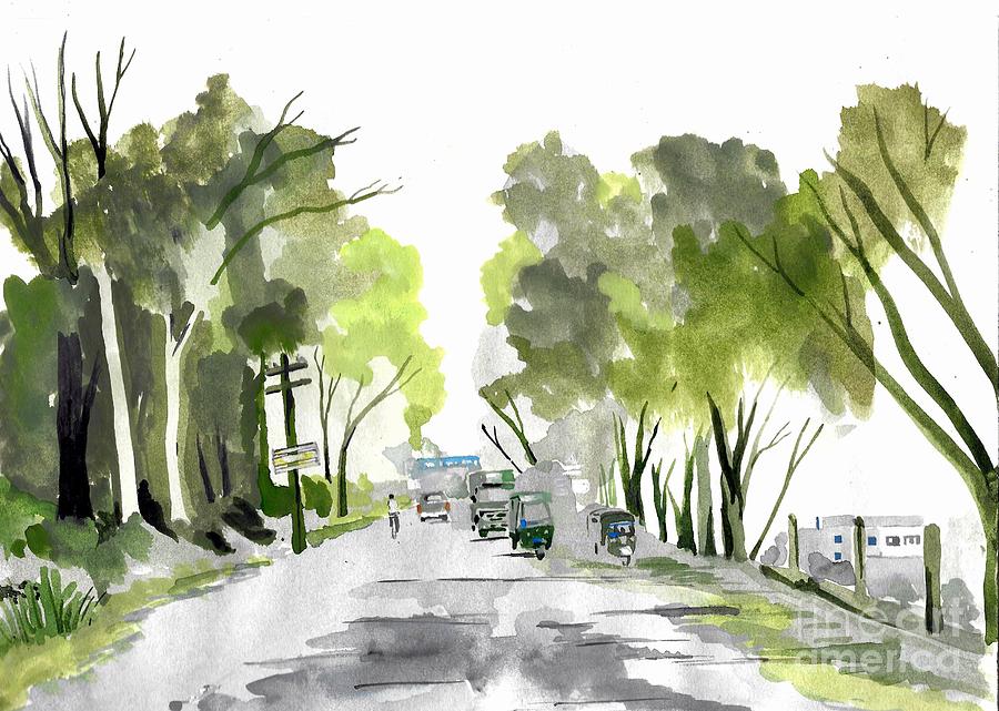 Rajpur Road Painting by Padamvir Singh