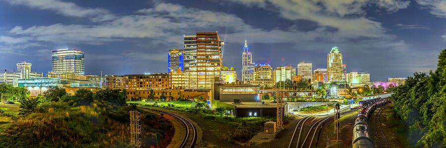 Raleigh Skyline Pano Photograph by Rod Best