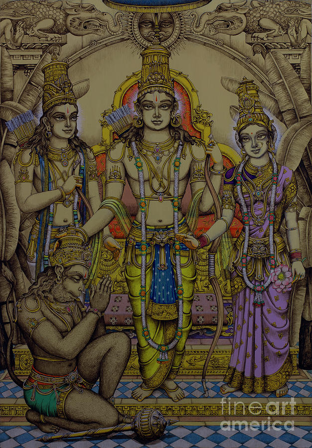 Ram darbar Painting by Vrindavan Das