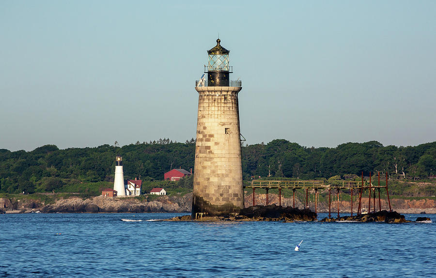 Ram Island Ledge and Portland Head Lighthouses Photograph by Dave ...