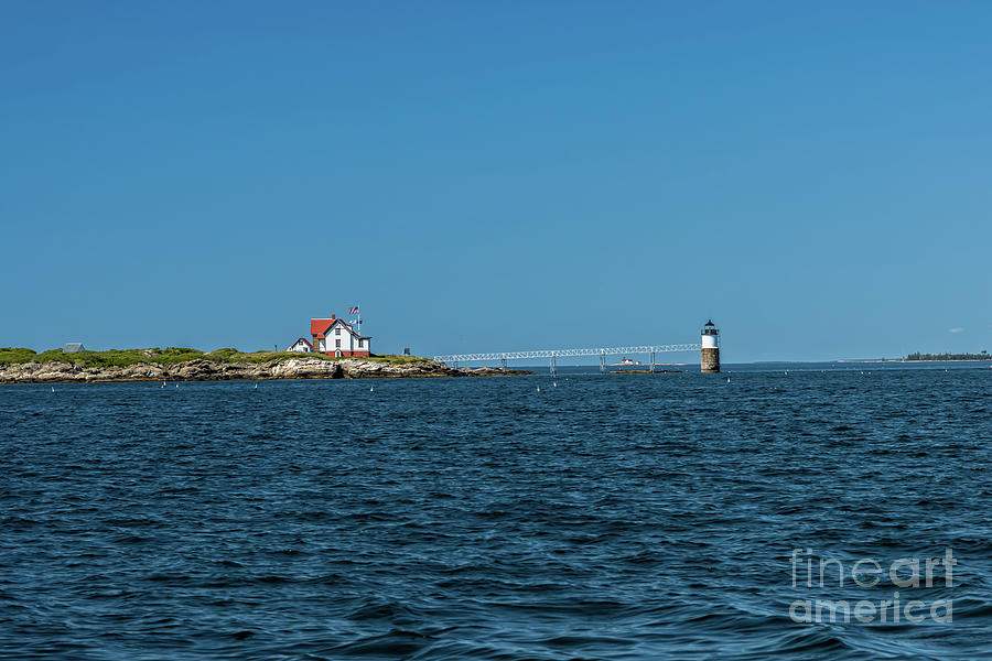 Ram Island Lighthouse and Cuckolds Station  Photograph by Elizabeth Dow