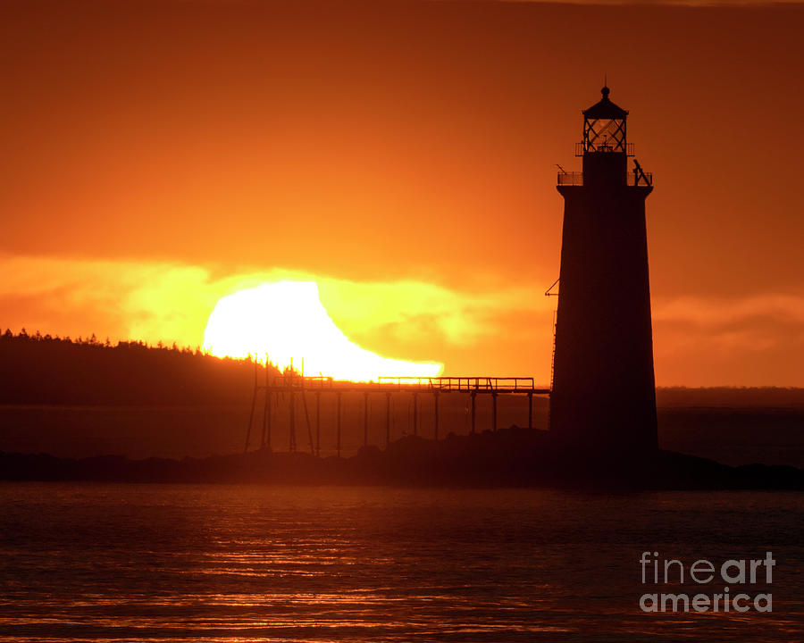 Ram Island Lighthouse Solar Eclipse Photograph by Craig Shaknis