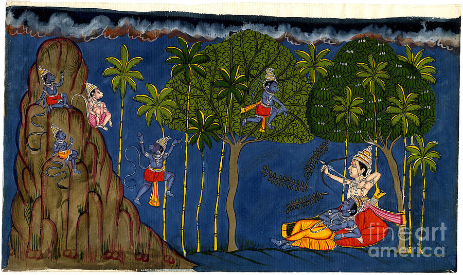 Ramayana Scene Painting By Granger Pixels