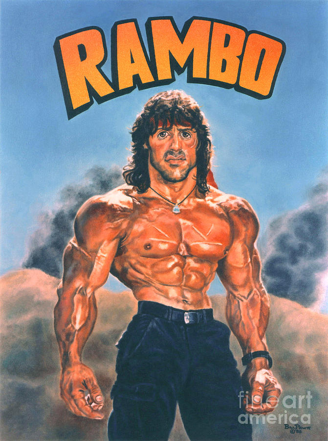 Rambo Caricature Painting by Bill Pruitt - Fine Art America