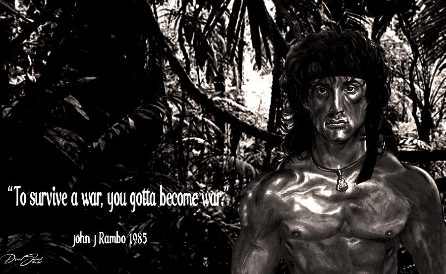 Rambo Drawing by Nealane - Fine Art America