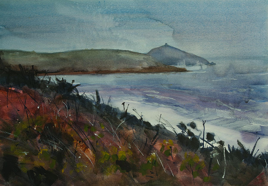 Rame Head Cornwall Painting Painting by Mike Jory