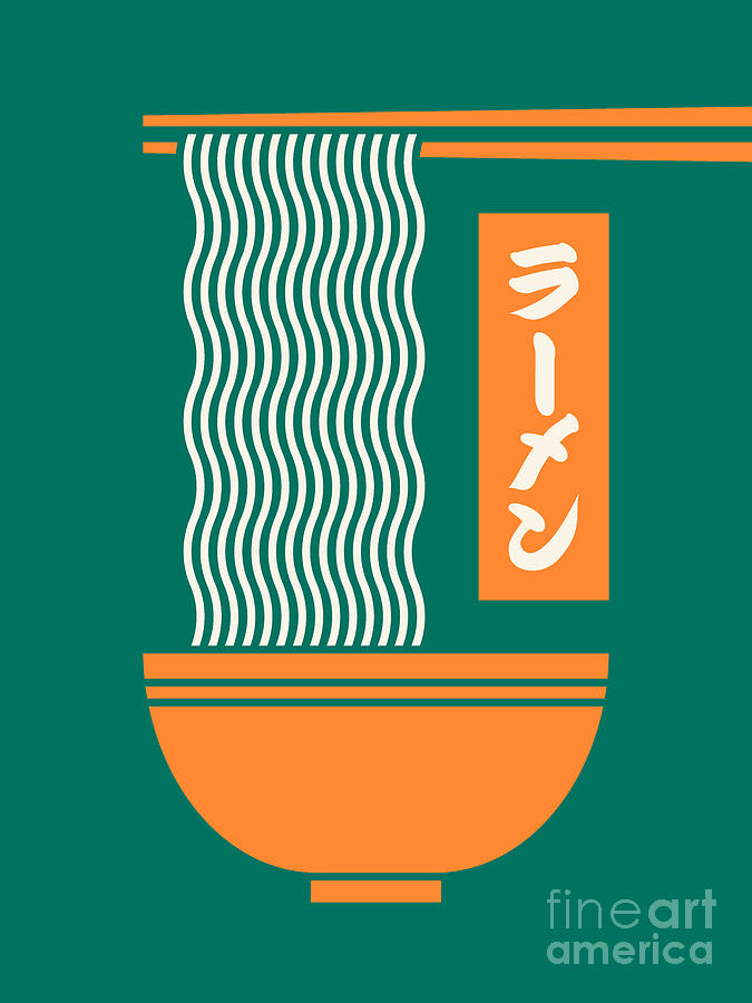 Ramen Minimal - Forest Digital Art by Organic Synthesis
