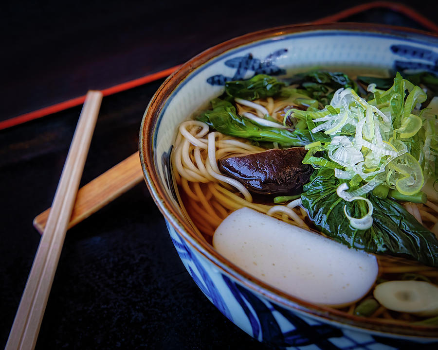 Ramen with Greens Photograph by Bill Chizek