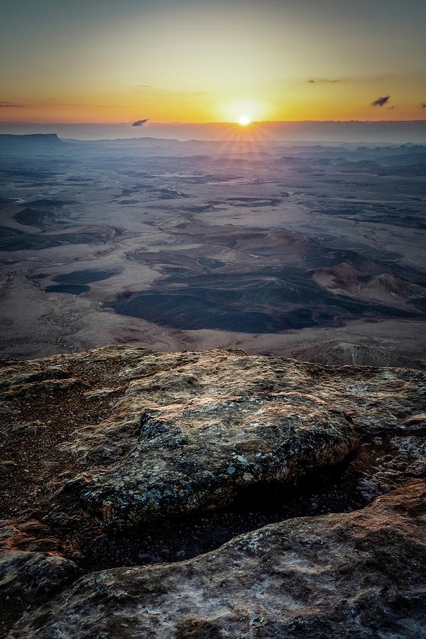 Ramon Crater Sunrise Photograph by Mati Krimerman