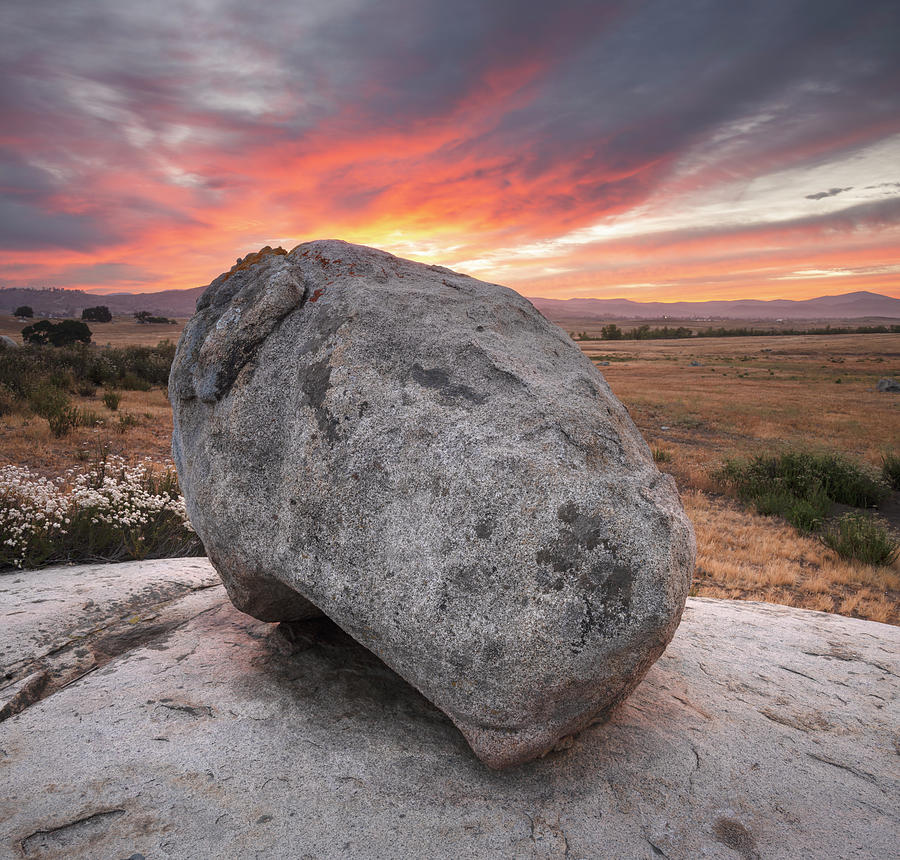 San Diego Photograph - Ramona Granite Stone at Sunrise by William Dunigan