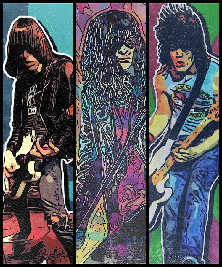 Ramones Pop Art Collage Digital Art by Christina Rick