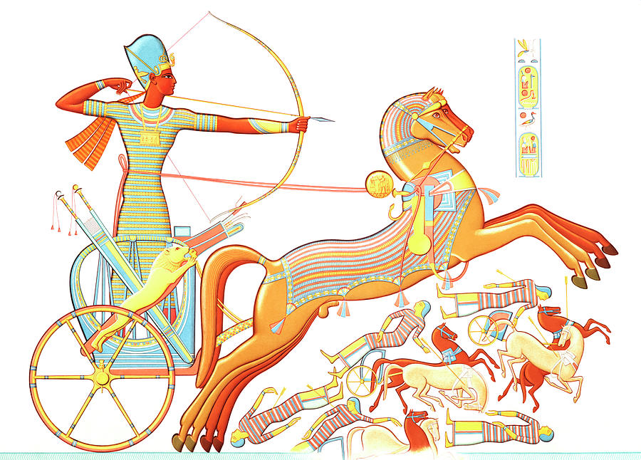 Ramses-meiamoun Fight Against Katas On The Edge Of Orontes Drawing