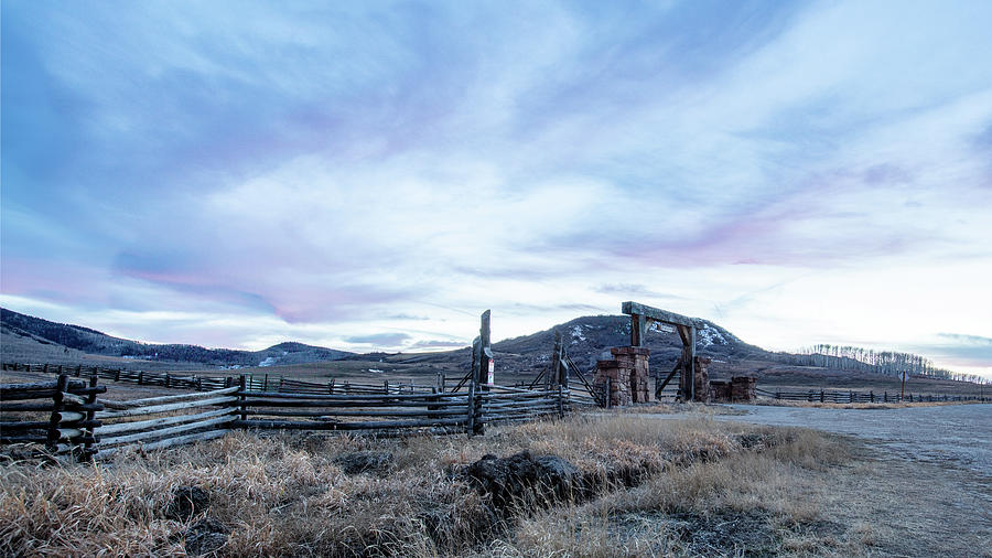 Ranch entrance at Sunset  Photograph by John McGraw