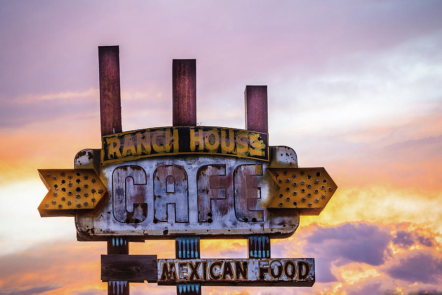 Ranch House Cafe Sign Photograph by Steven Bateson