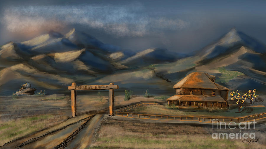 Ranch in the Rockies Digital Art by Doug Gist