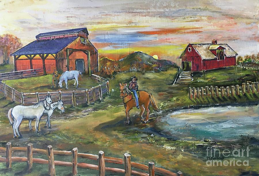 Ranch Painting by Maria Karlosak