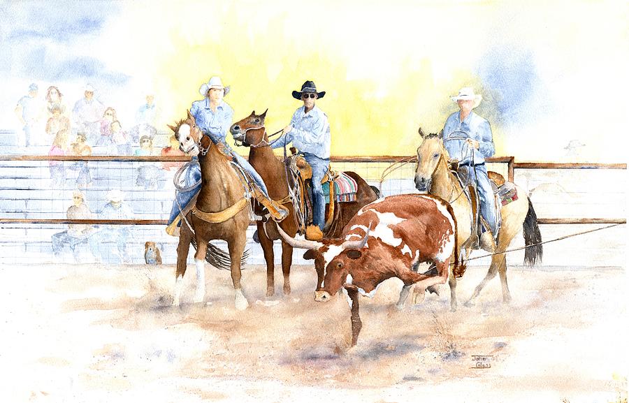 Ranch Rodeo Painting by John Glass