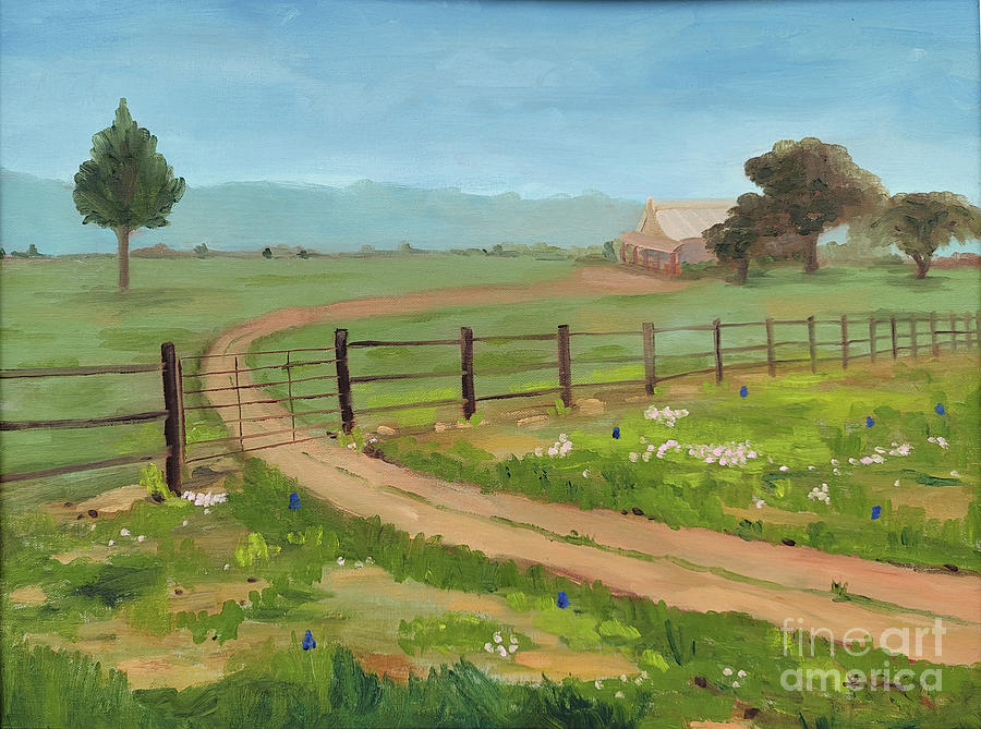 Ranch Way Painting by Lilibeth Andre