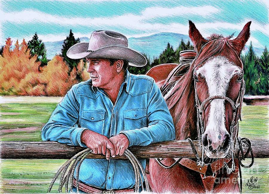 Ranching Drawing by Andrew Read