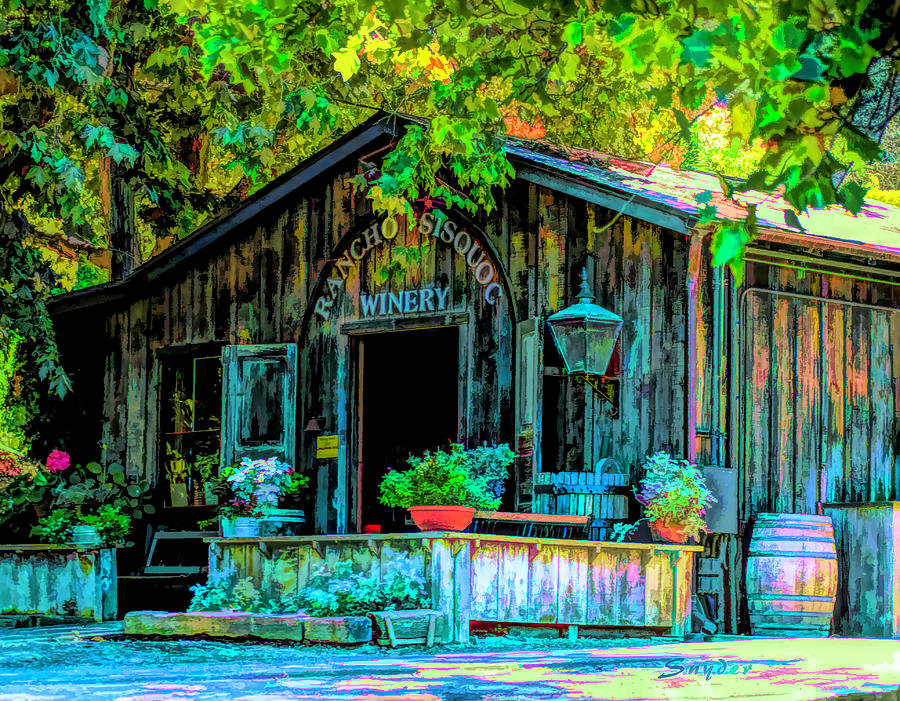 Rancho Sisquoc Winery Digital Art by Barbara Snyder