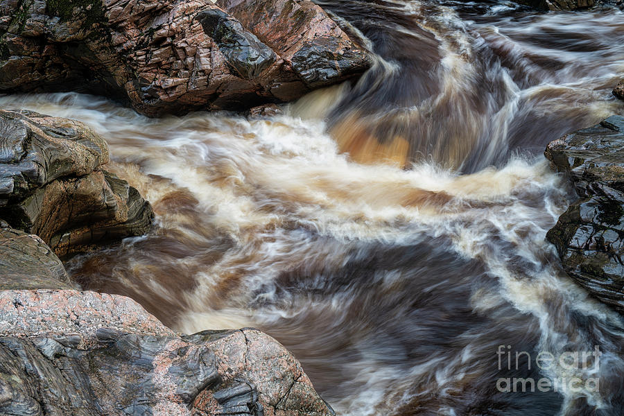Randolphs Leap Findhorn River Pattern Photograph by Tim Gainey