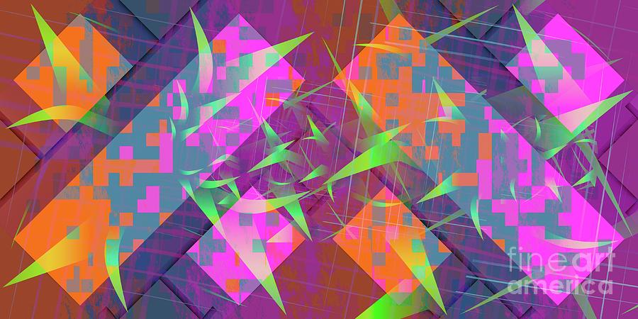 Random Interactions 11 - Abstract Pattern Design Digital Art by Philip Preston