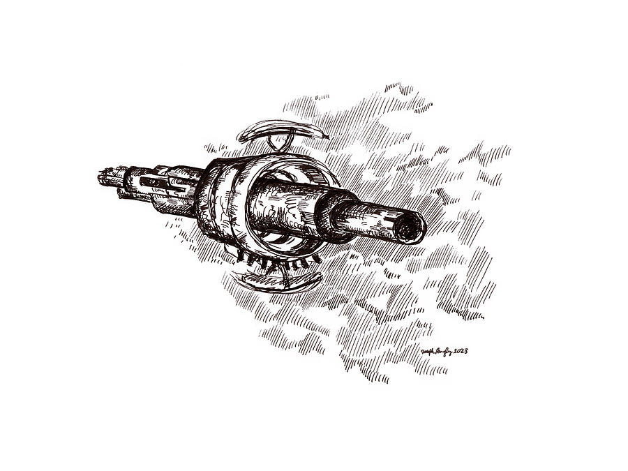 Random Space Junk Drawing by Joseph A Langley Random Space Junk Drawing by Joseph A Langley