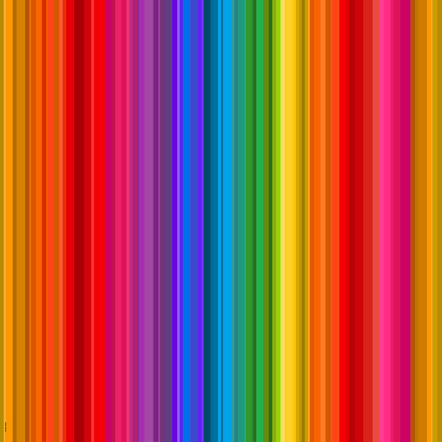 Random Stripes - Rainbow Stripe Digital Art by Val Arie