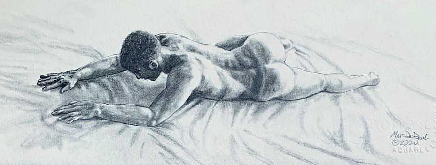 Randy Crawling Drawing by Marc DeBauch