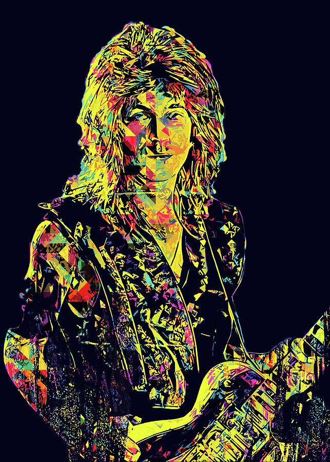 Randy Rhoads Digital Art by Rhett Salin