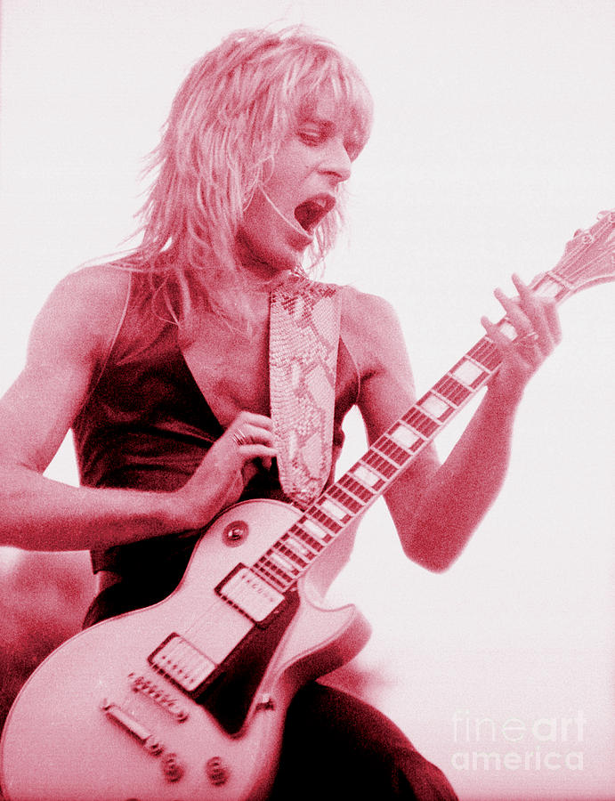 Randy Rhoads at Day On The Green in Oakland Ca Photograph by Daniel Larsen