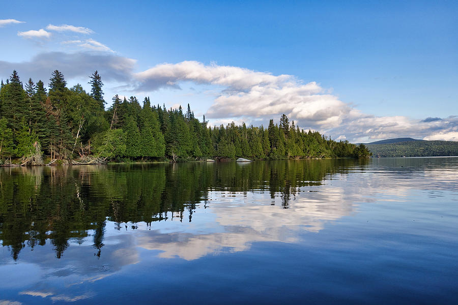 Rangeley Lake Hunter Cove Reflections Photograph by Russel Considine