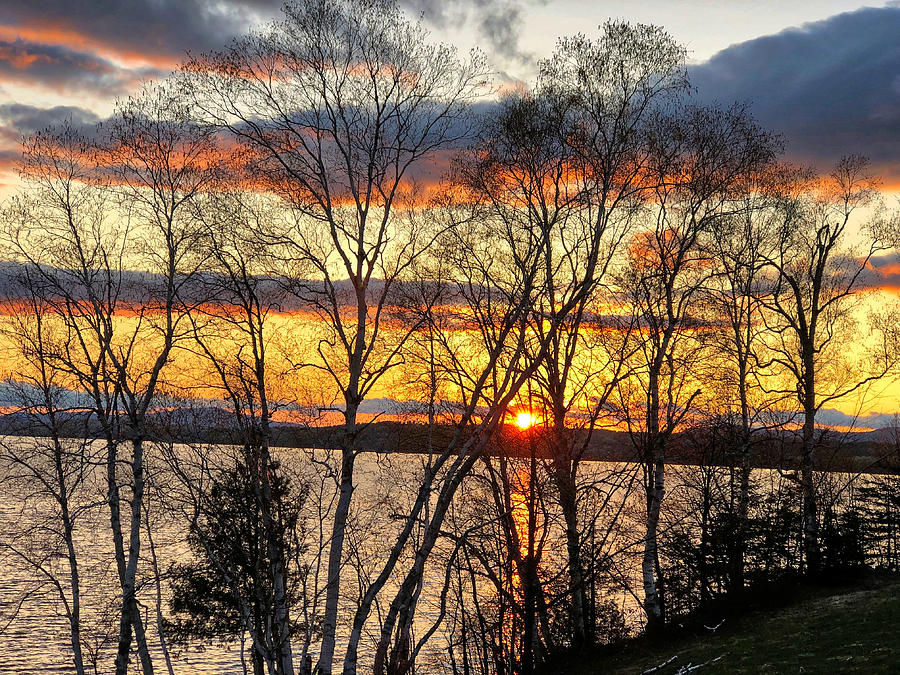 Rangeley Lake Spring Sunset Photograph by Russel Considine