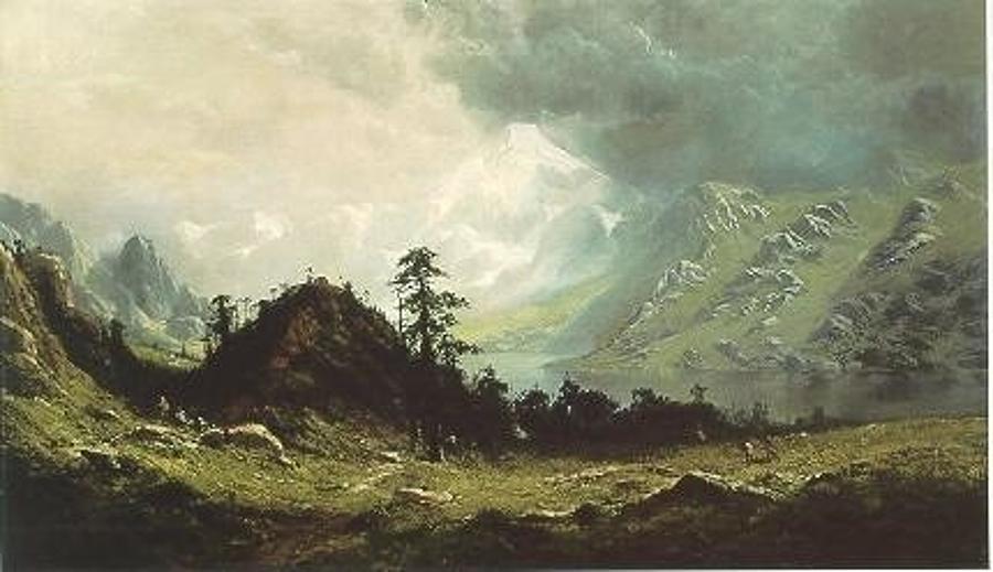 Ransome Gillett Holdridge - Indian Camp in the Cascades Painting by Les ...