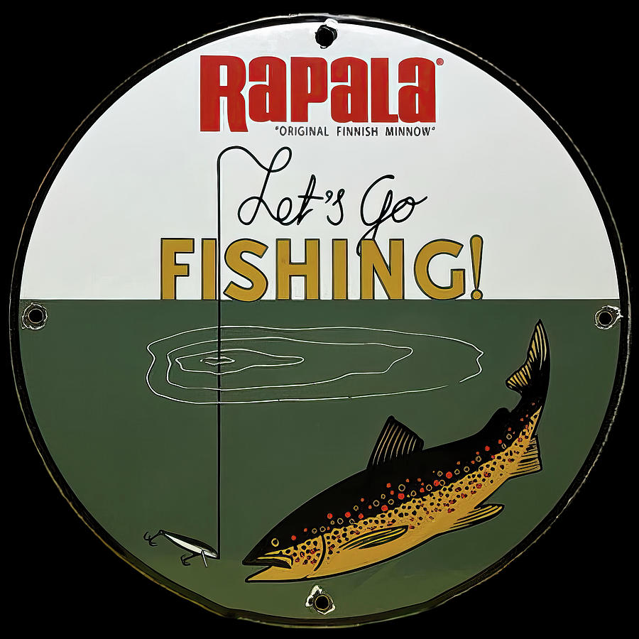 Rapala fishing lures Vintage sign Photograph by Flees Photos