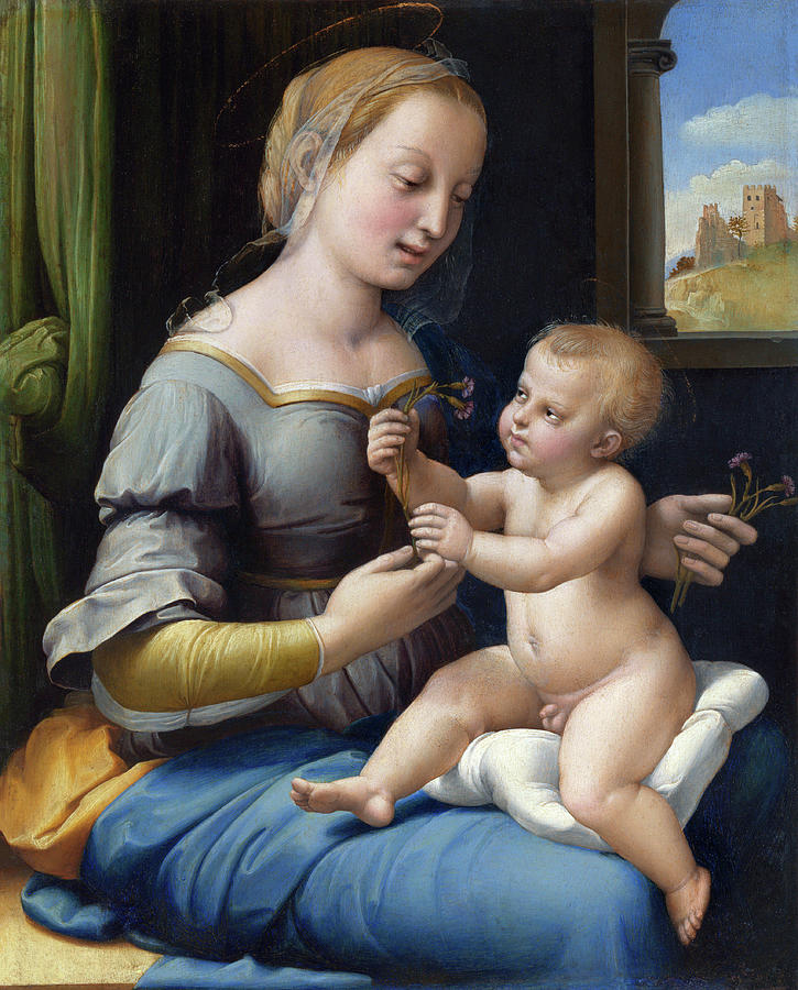 Raphael's The Madonna Of The Pinks Painting By Art Dozen - Fine Art America