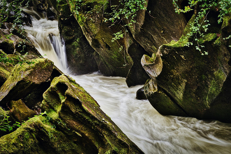 Rapids by the Mossy Rocks - Scotland Photograph by Stuart Litoff