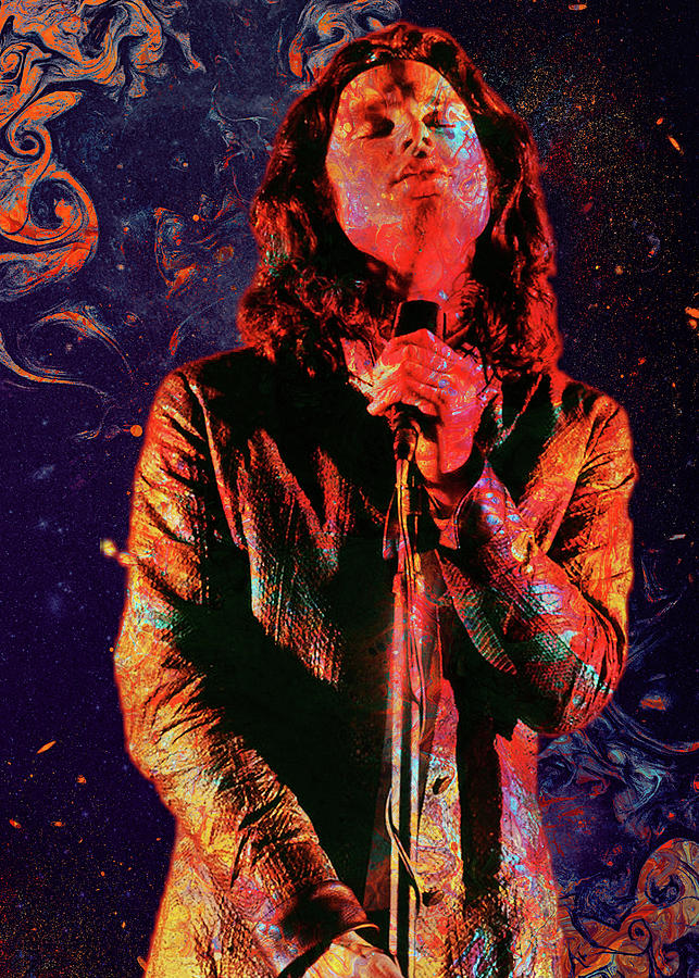 Rapper Fanart Rapper Singer Jim Morrison Digital Art by Najarro Quinn