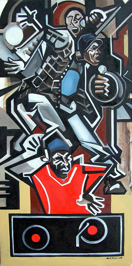 Rapper Three-Lite Painting by Martel Chapman