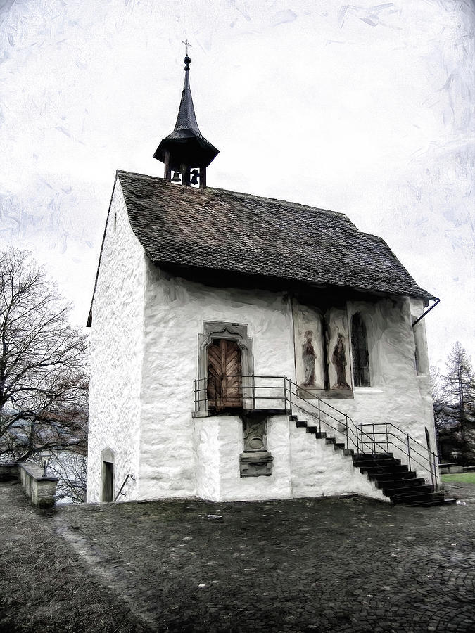 Winter Photograph - Rappervil Our Ladys Chapel by Norma Brandsberg