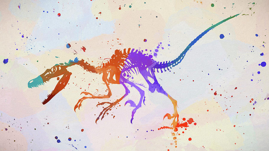 Raptor Color Splash Painting by Dan Sproul
