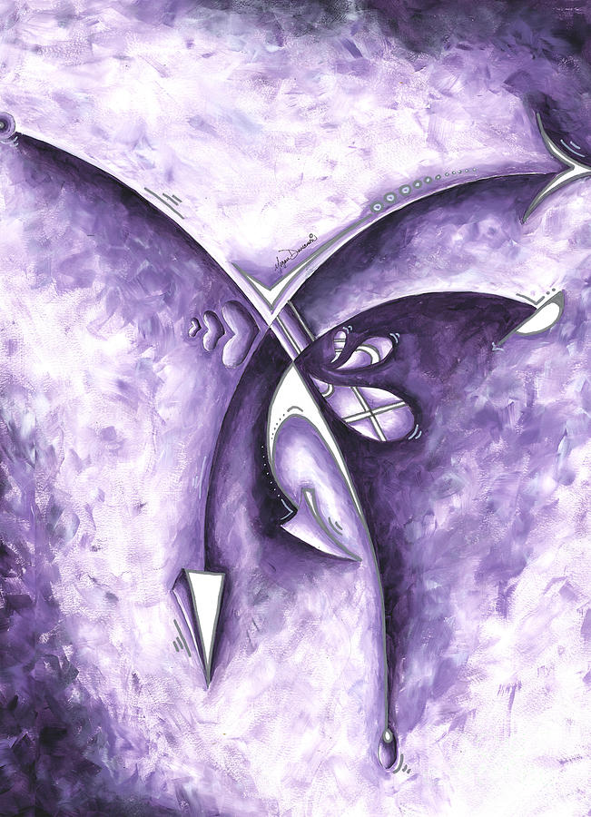 Abstract Painting - Rapture Purple Color Study Original Abstract Bold Colorful Painting by Megan Duncanson MADART by Megan Aroon