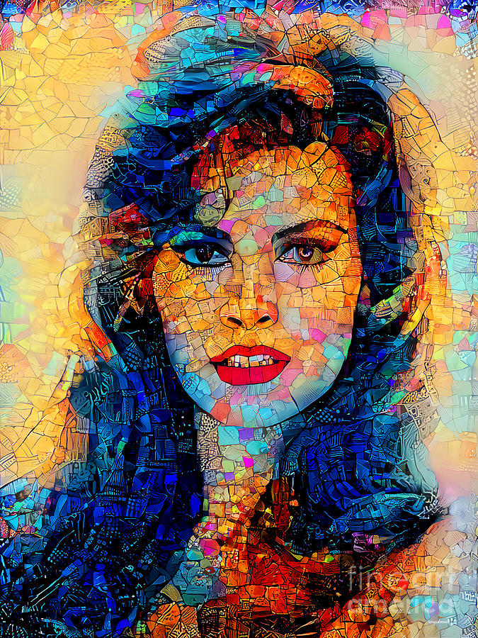 Raquel Welch in Contemporary Modern Art 20211204 Photograph by Wingsdomain Art and Photography
