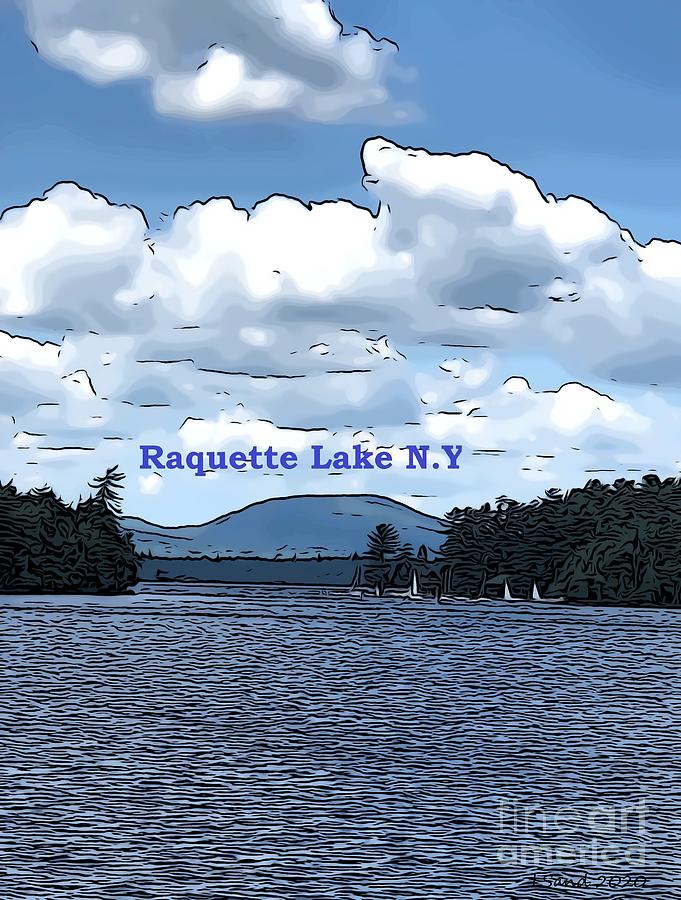 Raquette Lake Digital Art by Lorraine Sanderson