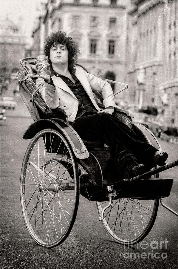 Rare Black and White Marc Bolan Pose in London Photograph by Doc Braham