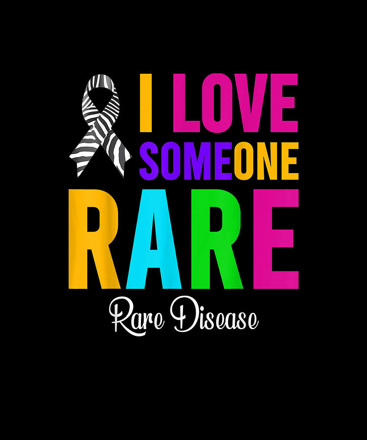 Rare Disease Day 2021 Zebra Ribbon I Love Someone Rare Drawing by