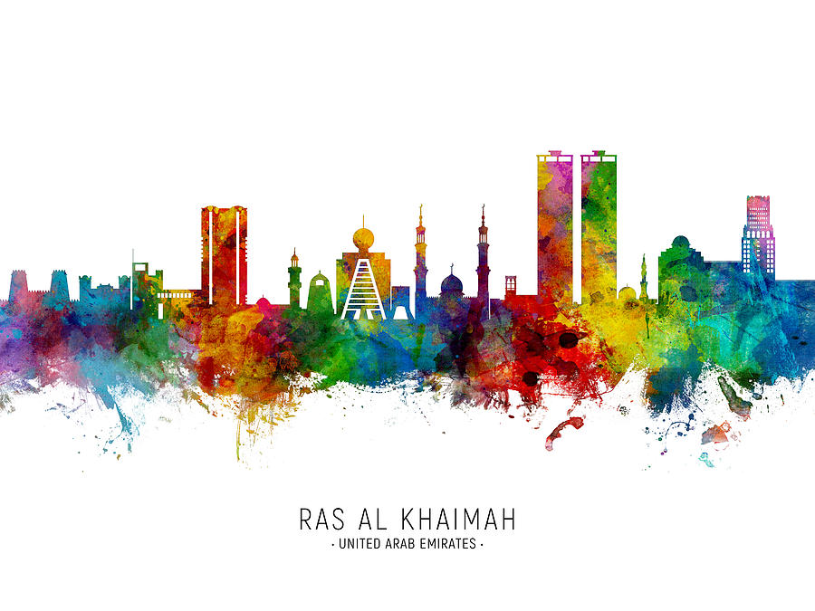 Ras Al Khaimah Skyline #46 Digital Art by Michael Tompsett